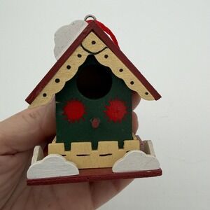 Vintage‎ House of Lloyd 1997 Wooden Birdhouse Christmas Ornament Holiday Decor